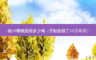 做16颗瓷贴面多少钱（牙贴面做了10几年后）