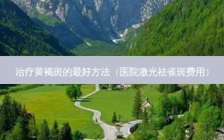 黄褐斑的好 *** （医院激光祛雀斑费用）