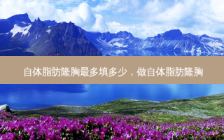 自体脂肪隆胸最多填多少，做自体脂肪隆胸