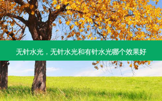无针水光，无针水光和有针水光哪个效果好