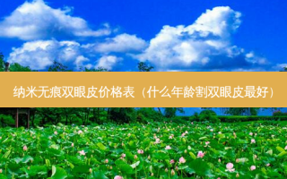 纳米无痕双眼皮价格表（什么年龄割双眼皮好）