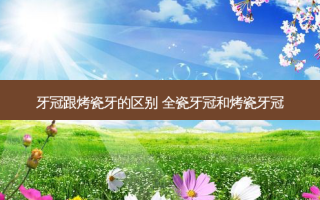 牙冠跟烤瓷牙的区别 全瓷牙冠和烤瓷牙冠