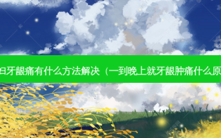 孕妇牙龈痛有什么 *** 解决（一到晚上就牙龈肿痛什么原因）
