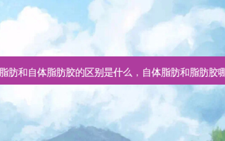 自体脂肪和自体脂肪胶的区别是什么，自体脂肪和脂肪胶哪个贵
