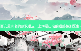西安有名的割双眼皮（上海出名的眼部整形医生）