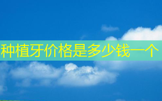 种植牙价格是多少钱一个