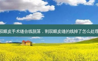 双眼皮手术缝合线脱落，割双眼皮缝的线掉了怎么处理