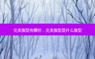  *** 脸型有哪些， *** 脸型是什么脸型