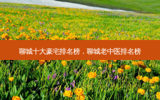 聊城十大豪宅排名榜，聊城老中医排名榜