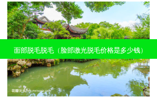 面部脱毛脱毛（脸部激光脱毛价格是多少钱）