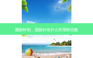 脂肪针剂，脂肪针有什么作用和功效