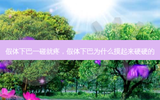 假体下巴一碰就疼，假体下巴为什么摸起来硬硬的