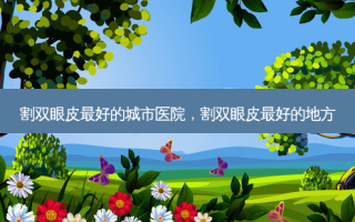 割双眼皮 *** 的城市医院，割双眼皮 *** 的地方