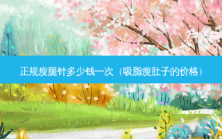 正规瘦腿针多少钱一次（吸脂瘦肚子的价格）
