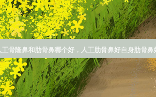 人工骨隆鼻和肋骨鼻哪个好，人工肋骨鼻好自身肋骨鼻好