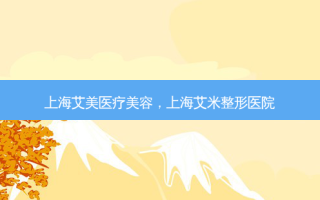 上海艾美医疗美容，上海艾米整形医院