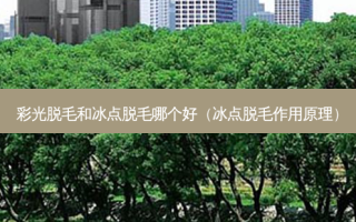 彩光脱毛和冰点脱毛哪个好（冰点脱毛作用原理）