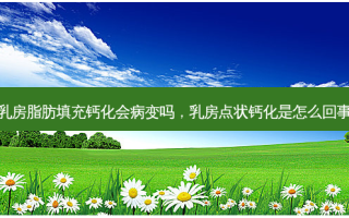  *** 脂肪填充钙化会病变吗， *** 点状钙化是怎么回事