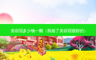 美容冠多少钱一颗（我做了美容冠很好的）