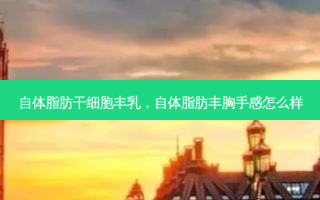自体脂肪干细胞丰乳，自体脂肪丰胸手感怎么样