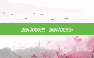 脂肪填充收费，脂肪填充整形