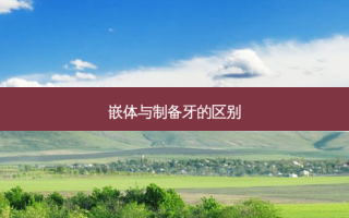 嵌体与制备牙的区别