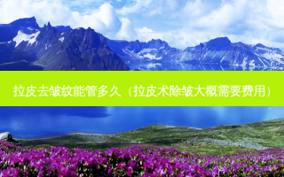 拉皮去皱纹能管多久（拉皮术除皱大概需要费用）