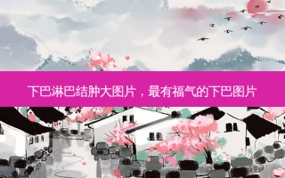 下巴淋巴结肿大图片，有福气的下巴图片