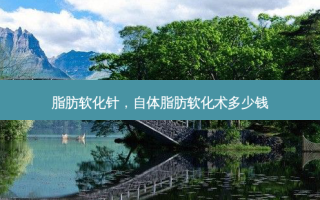 脂肪软化针，自体脂肪软化术多少钱