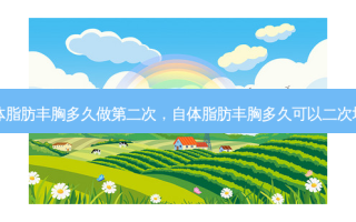 自体脂肪丰胸多久做第二次，自体脂肪丰胸多久可以二次填充