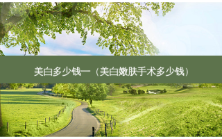 美白多少钱一（美 *** 肤手术多少钱）