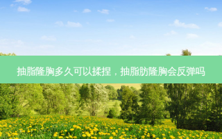 抽脂隆胸多久可以揉捏，抽脂肪隆胸会反弹吗