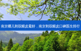 南京哪儿割双眼皮好，南京割双眼皮口碑医生排行