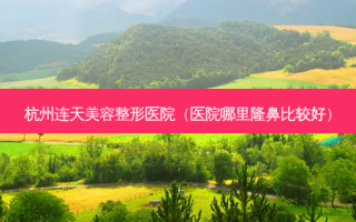 杭州连天美容整形医院（医院哪里隆鼻比较好）