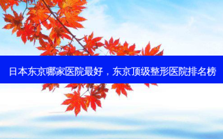 日本东京哪家医院 *** ，东京 *** 整形医院排名榜