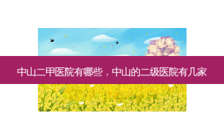 中山二甲医院有哪些，中山的二级医院有几家