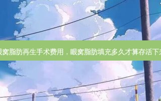 眼窝脂肪再生手术费用，眼窝脂肪填充多久才算存活下来