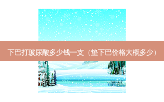 下巴打玻尿酸多少钱一支（垫下巴价格大概多少）