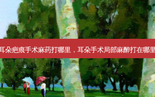耳朵疤痕手术麻药打哪里，耳朵手术局部麻醉打在哪里