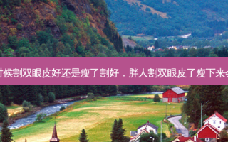 胖的时候割双眼皮好还是瘦了割好，胖人割双眼皮了瘦下来会丑吗