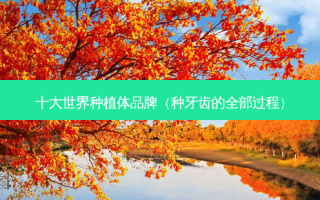 十大世界种植体品牌（种牙齿的全部过程）