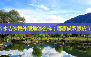 张冰洁修复外眼角怎么样（哪家做双眼皮）
