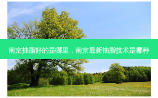 南京抽脂好的是哪里，南京新抽脂技术是哪种