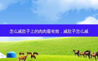 怎么减肚子上的肉肉最有效，减肚子怎么减