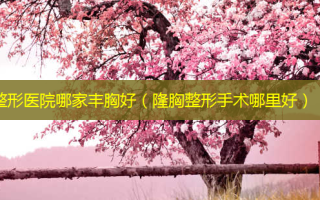 整形医院哪家丰胸好（隆胸整形手术哪里好）