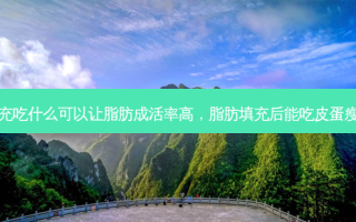 脂肪填充吃什么可以让脂肪成活率高，脂肪填充后能吃皮蛋瘦肉粥吗