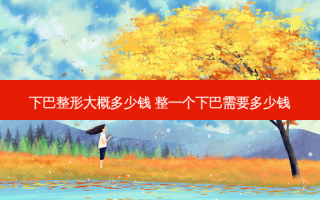 下巴整形大概多少钱 整一个下巴需要多少钱
