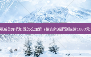 丽减美瘦吧加盟怎么加盟（便宜的减肥训练营1680元）