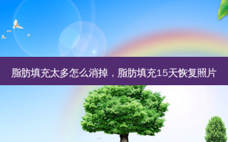 脂肪填充太多怎么消掉，脂肪填充15天恢复照片