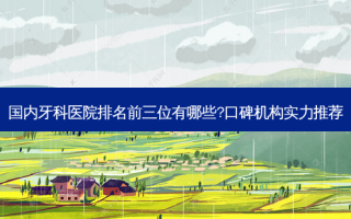 国内牙科医院排名前三位有哪些?口碑机构实力推荐